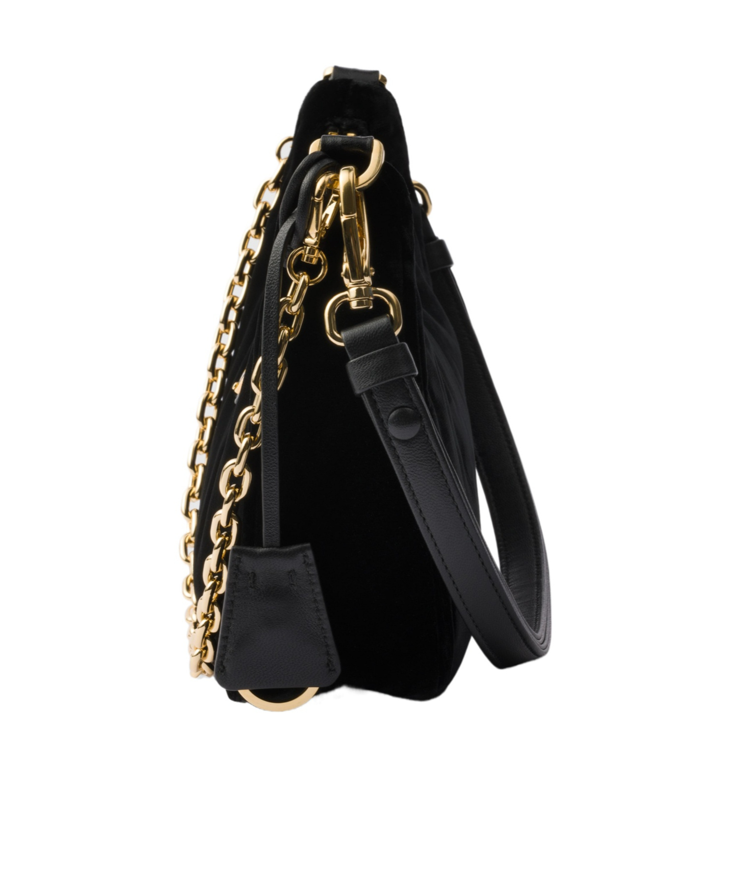 Prada Re-edition Mini Bag Aus Samt In Black