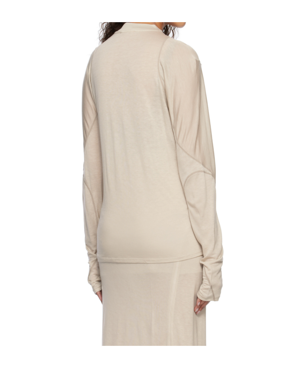 Post Archive Faction (paf) Beige Paneled Long Sleeve T-shirt In Neutral