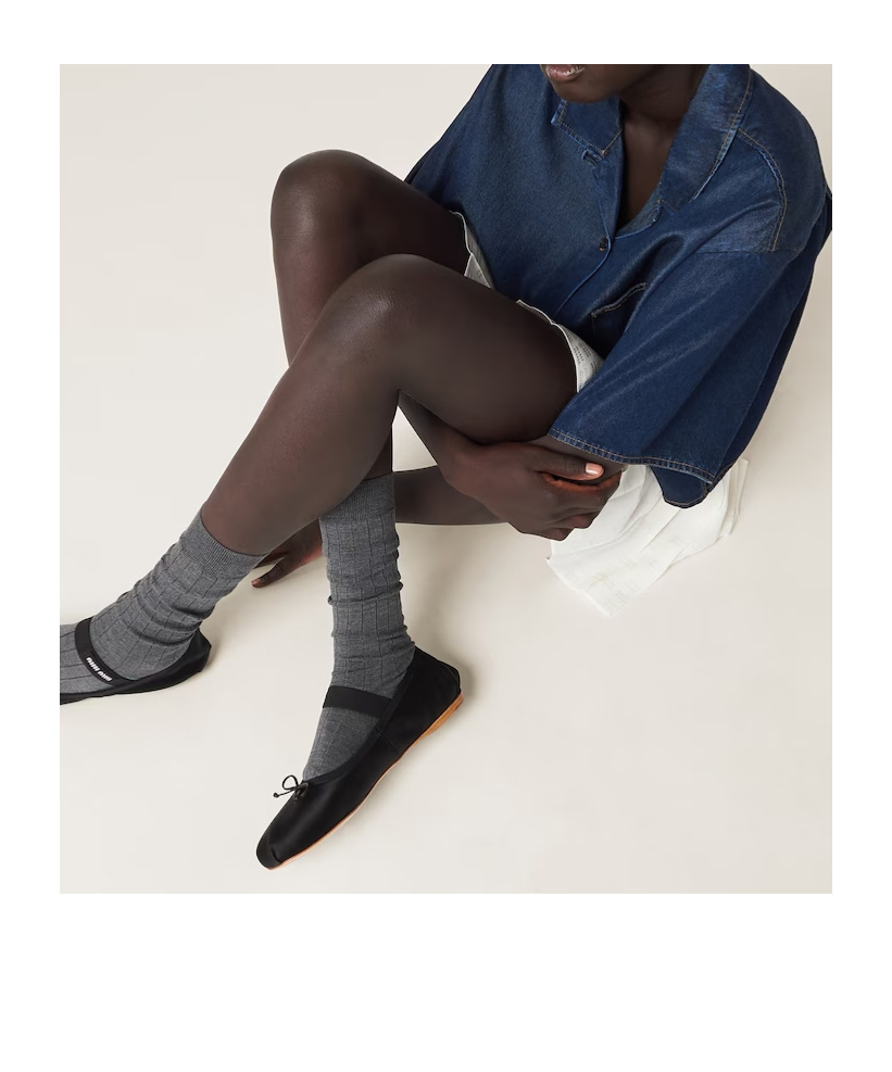 Miu Miu Round Toe Ballet Shoes