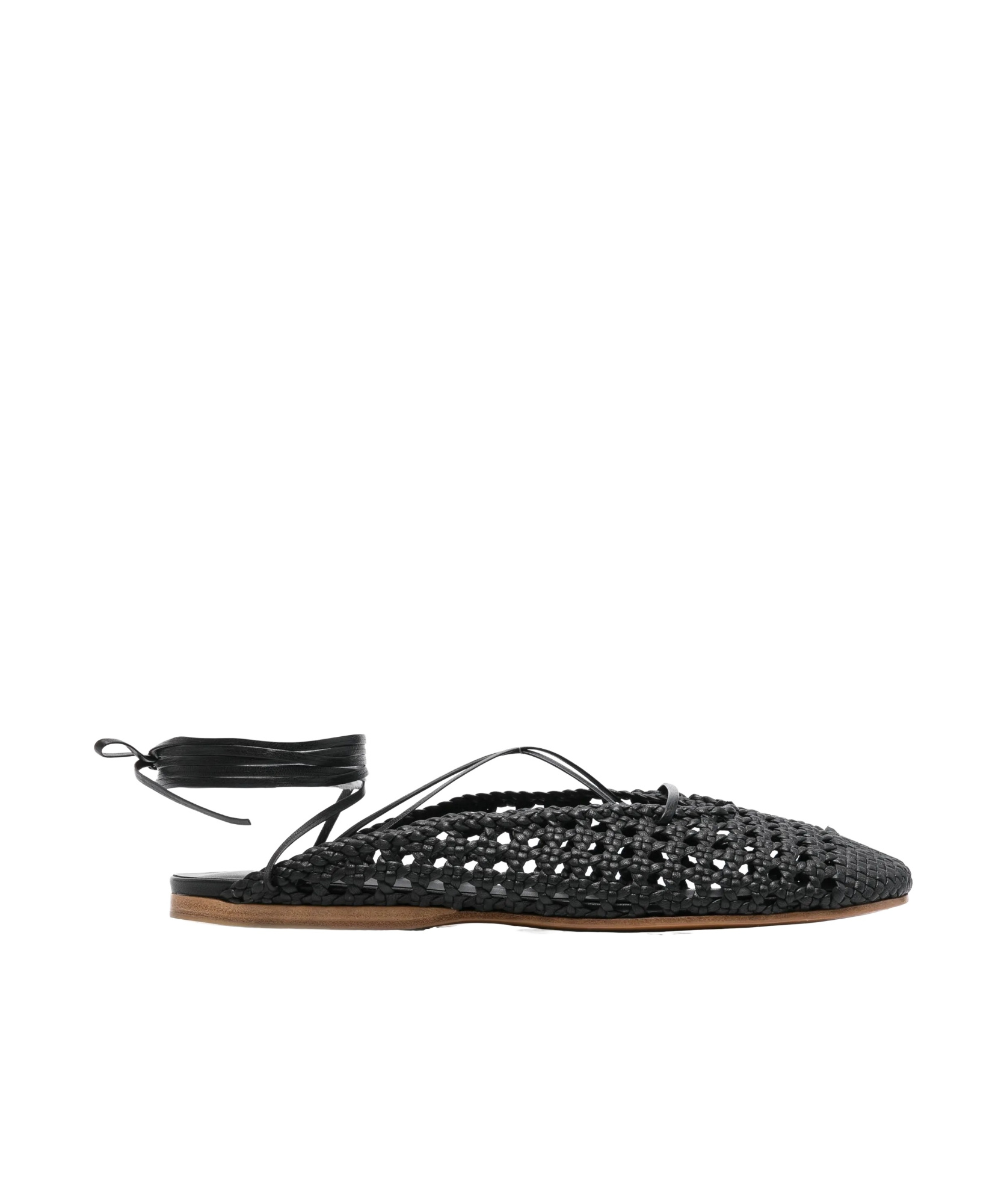 Shop Forte Forte Interwoven Sandals In Black