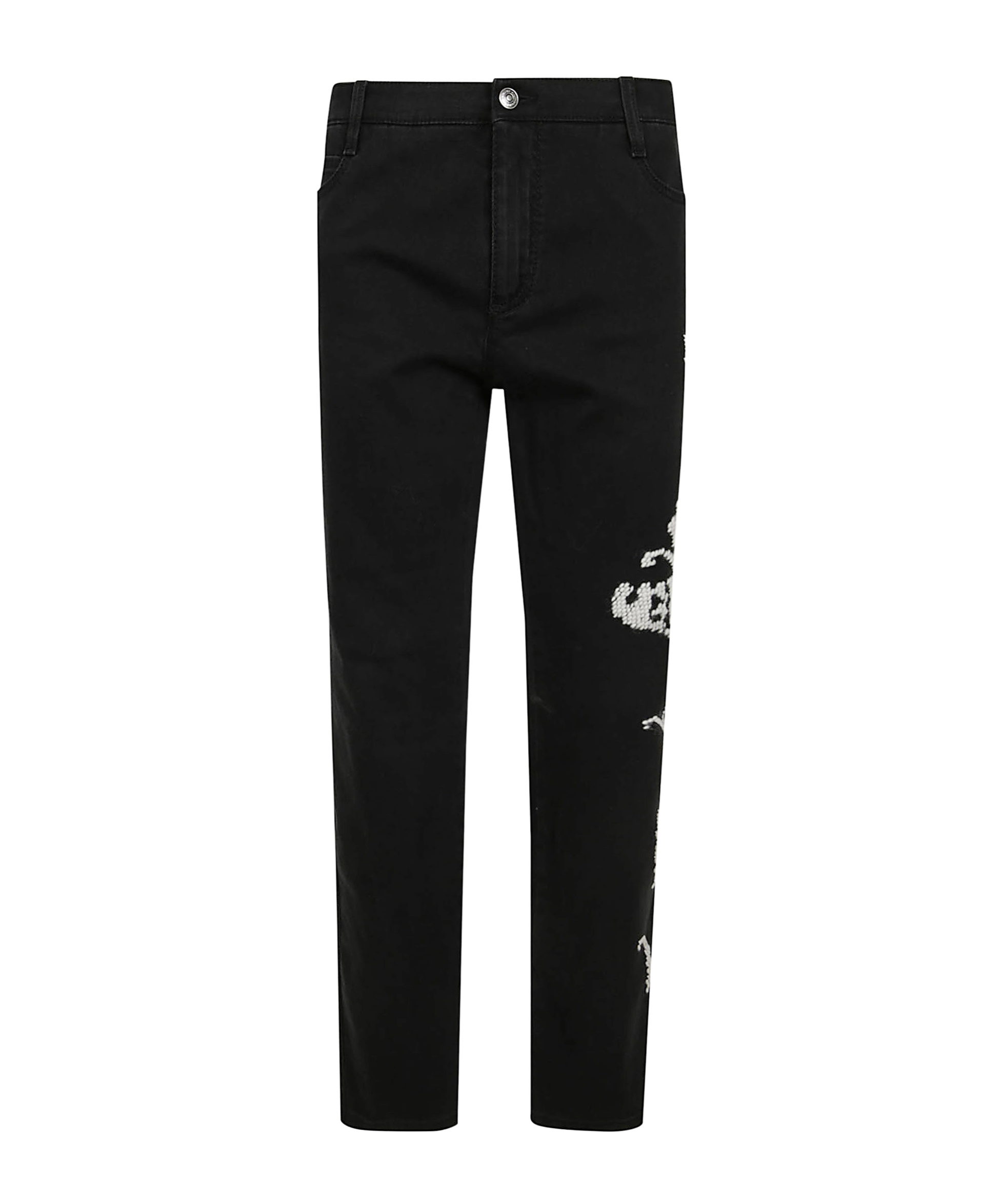 Ermanno Scervino Tailored Slim Fit Denim Trousers In Black