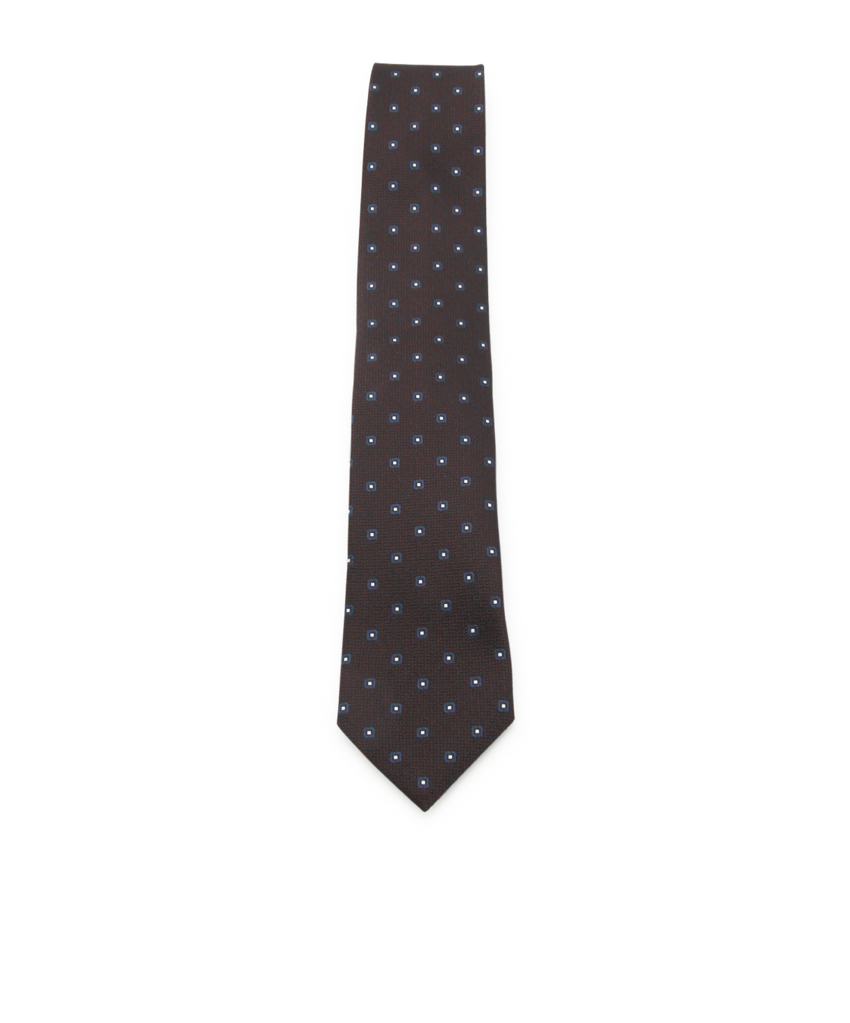 Zegna Square-pattern Tie In Gold