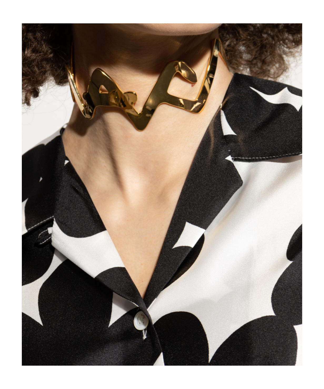 Marni Symbol Logo Plaque Bracelet In Yellow