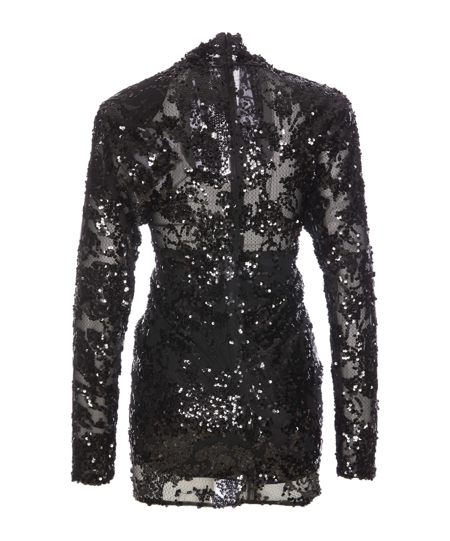 VICTORIA BECKHAM VICTORIA BECKHAM SEQUIN EMBELLISHED V-NECK MINI DRESS 