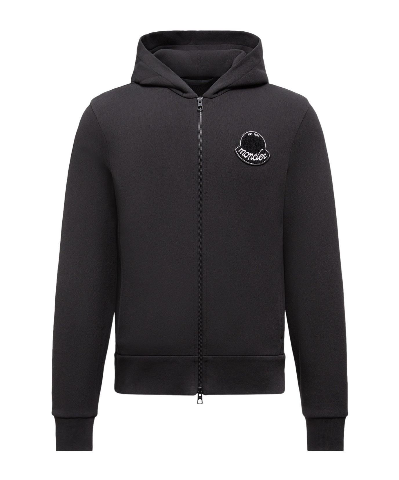 Moncler Logo Hoodie In Black