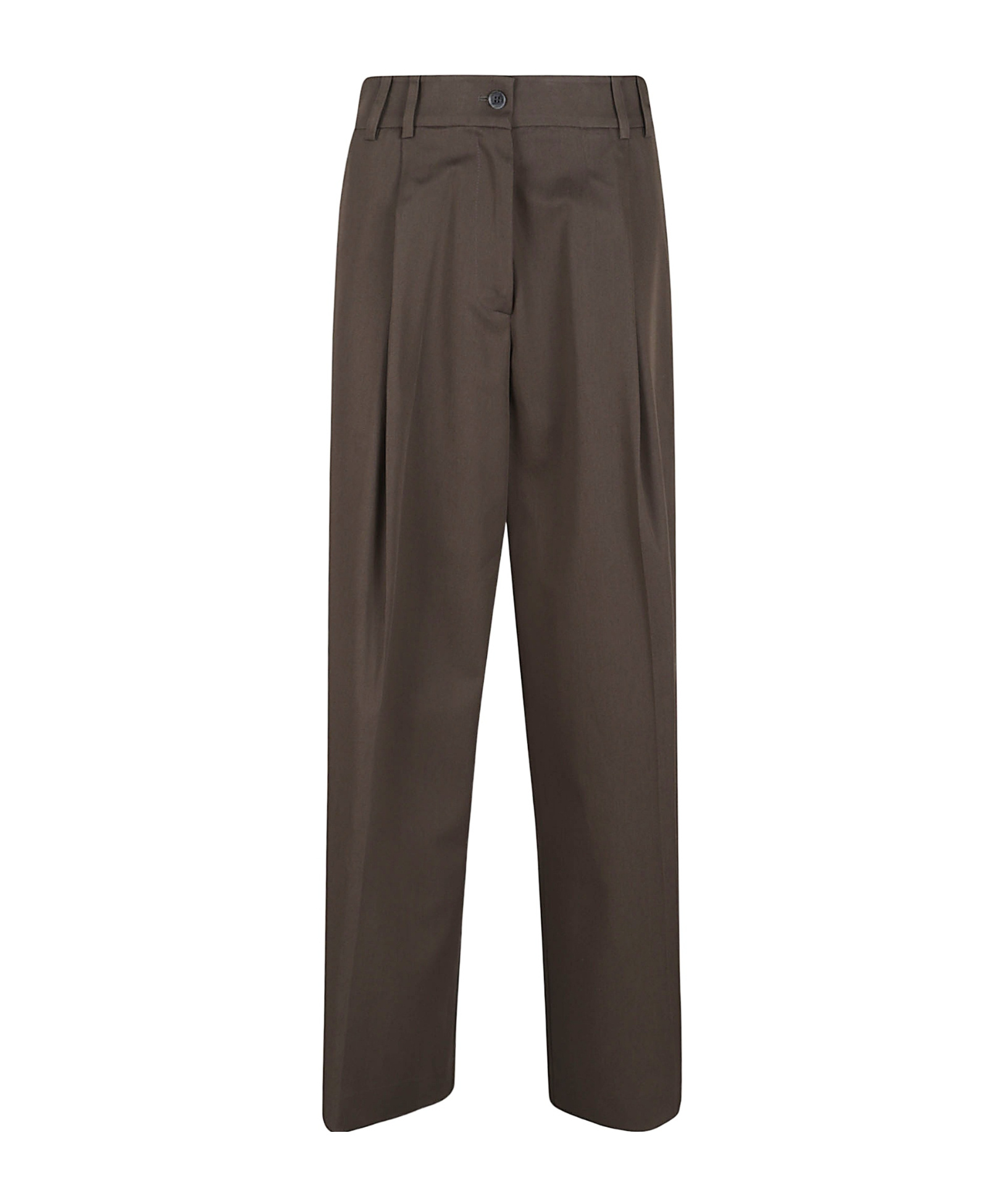 P.a.r.o.s.h Cotton Gabardine Wide Leg Trousers In Multi
