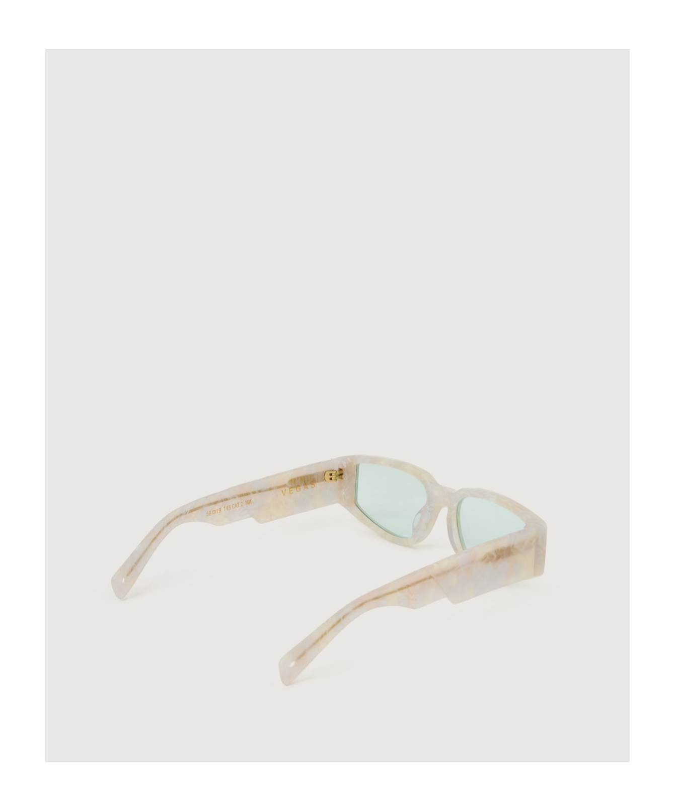 Paura Vegas Rectangle-frame Sunglasses In White