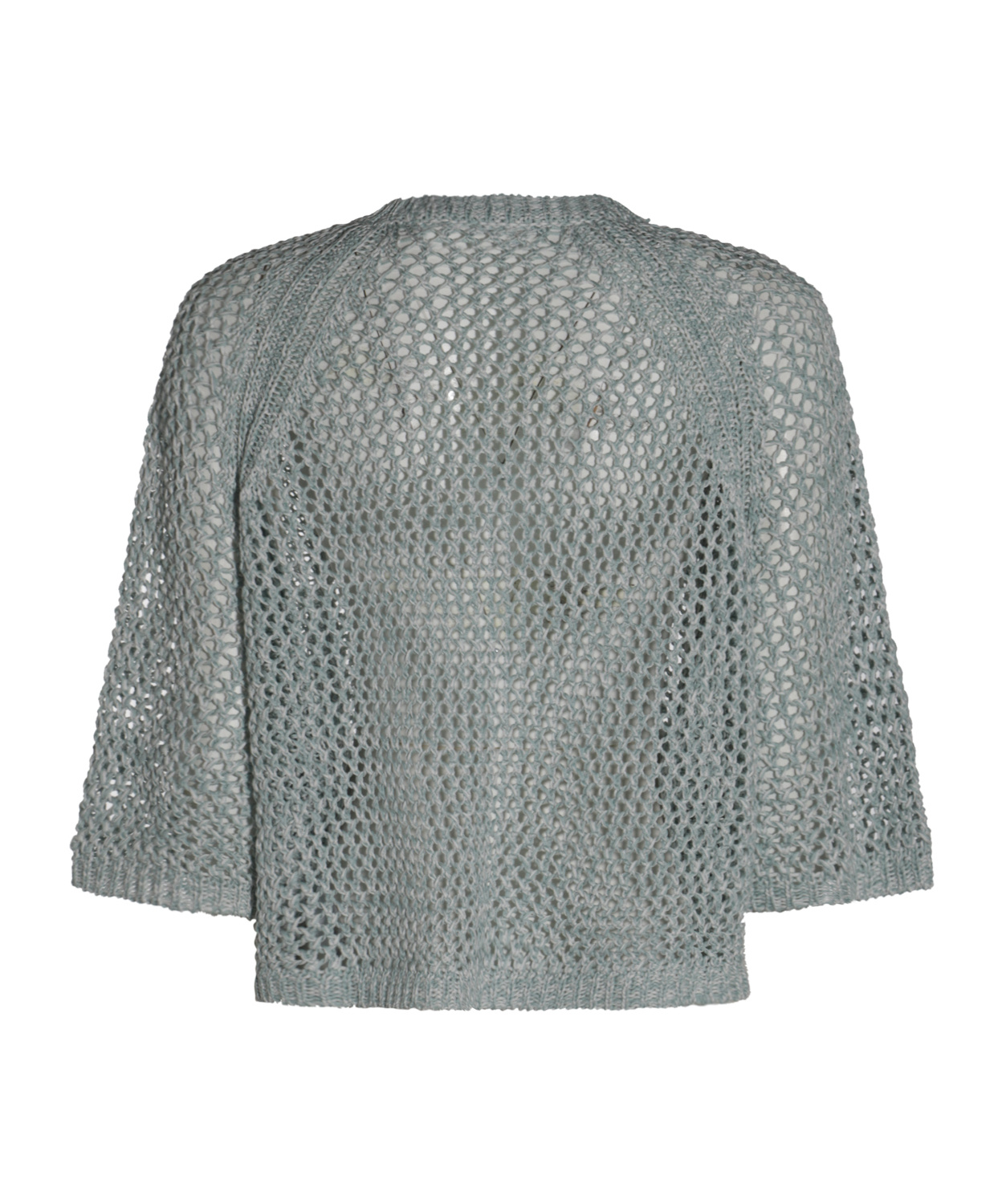 Shop Fabiana Filippi Crochet-knit Sweater In Gray
