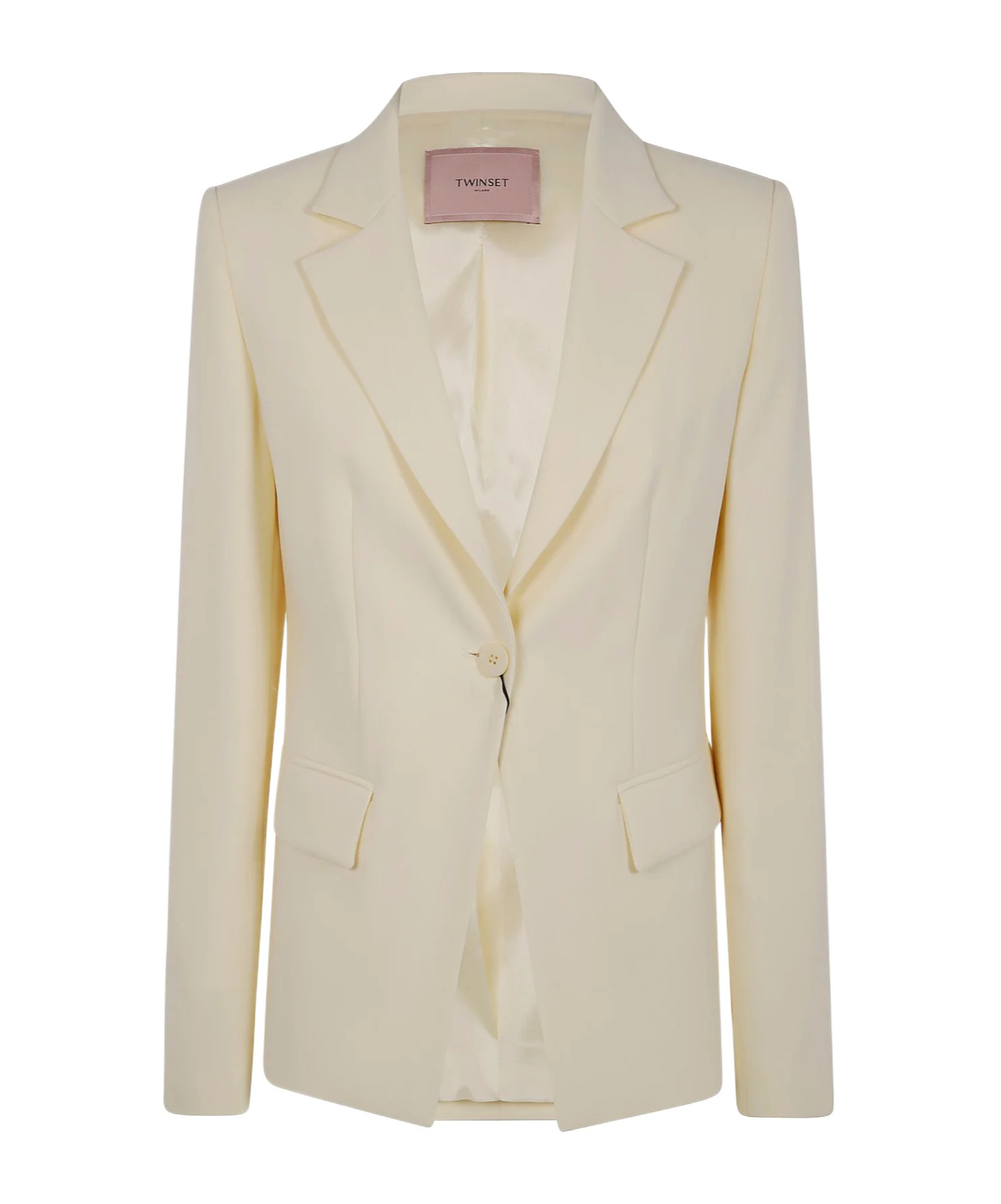 Twinset Single-breasted Suit Jacket In Neutral