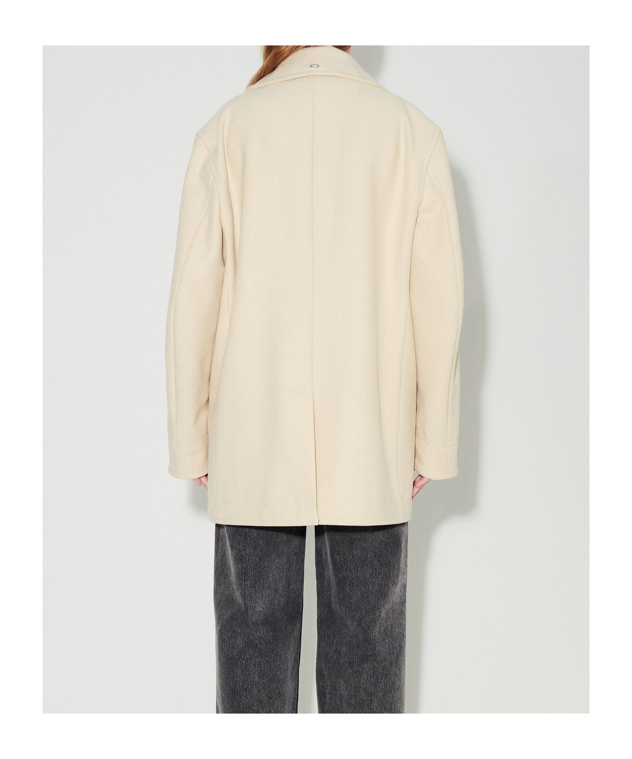 Shop Our Legacy Double-breasted Coat In Nude