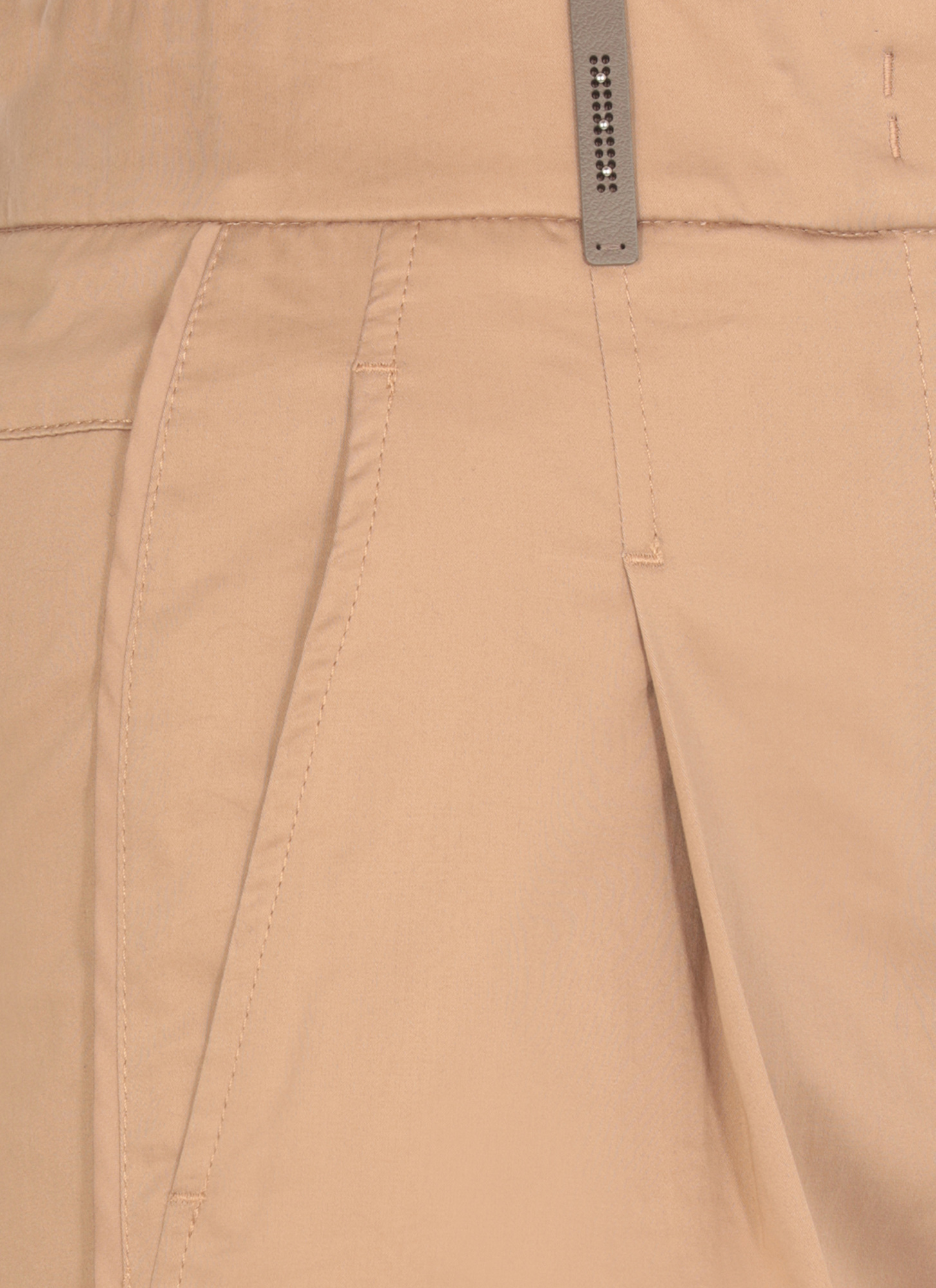 Peserico Brown Cotton Pants In Nude