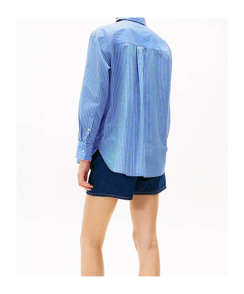 Tommy Hilfiger Oversized Fit Stripe Shirt In Blue Stp
