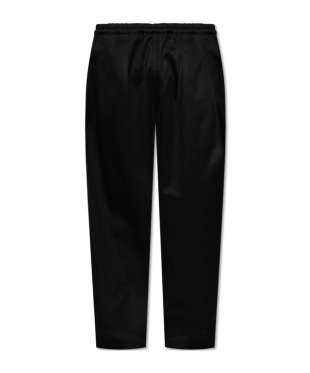 Maison Margiela Pleat-detailed Drawstring Trousers In Black