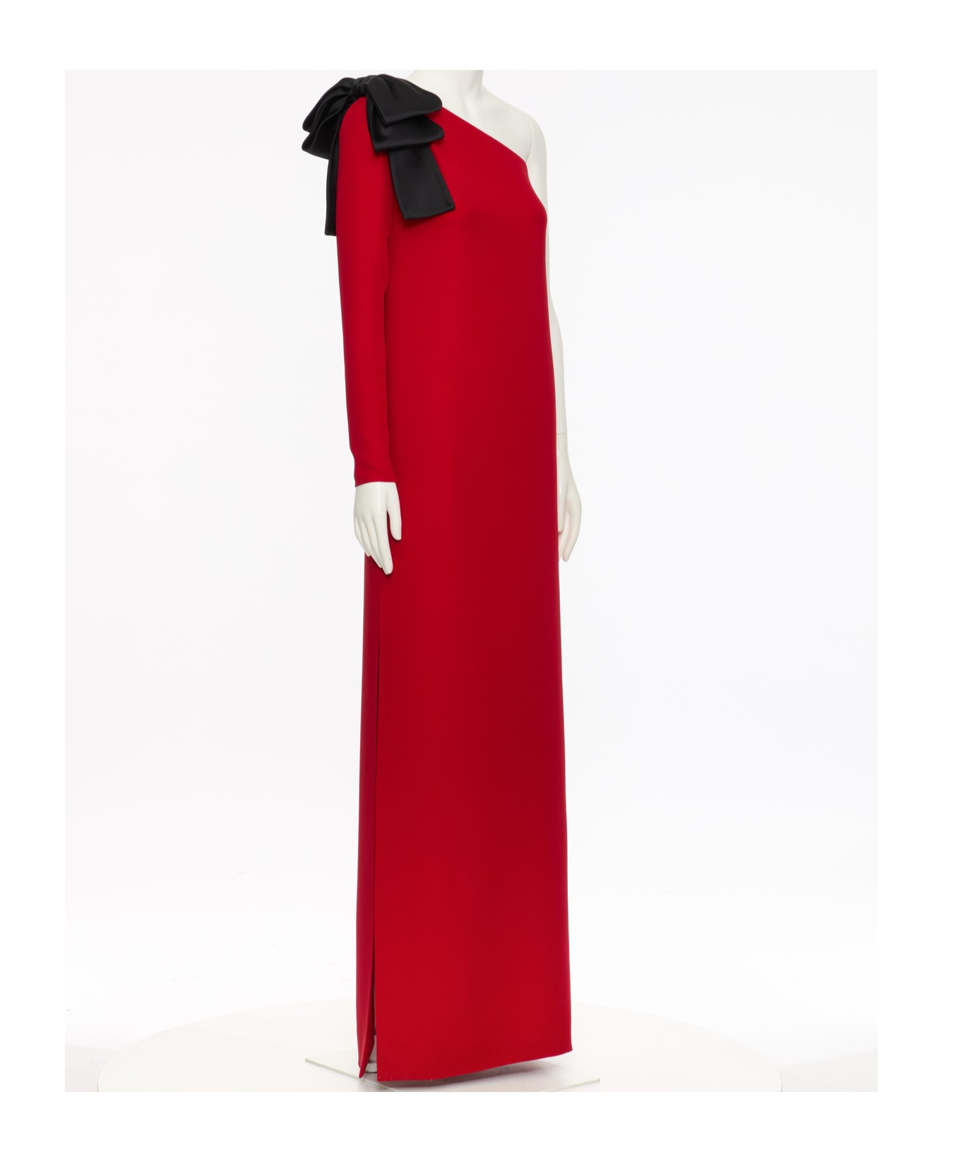 Valentino Cady Couture Bow Maxi Dress In Red
