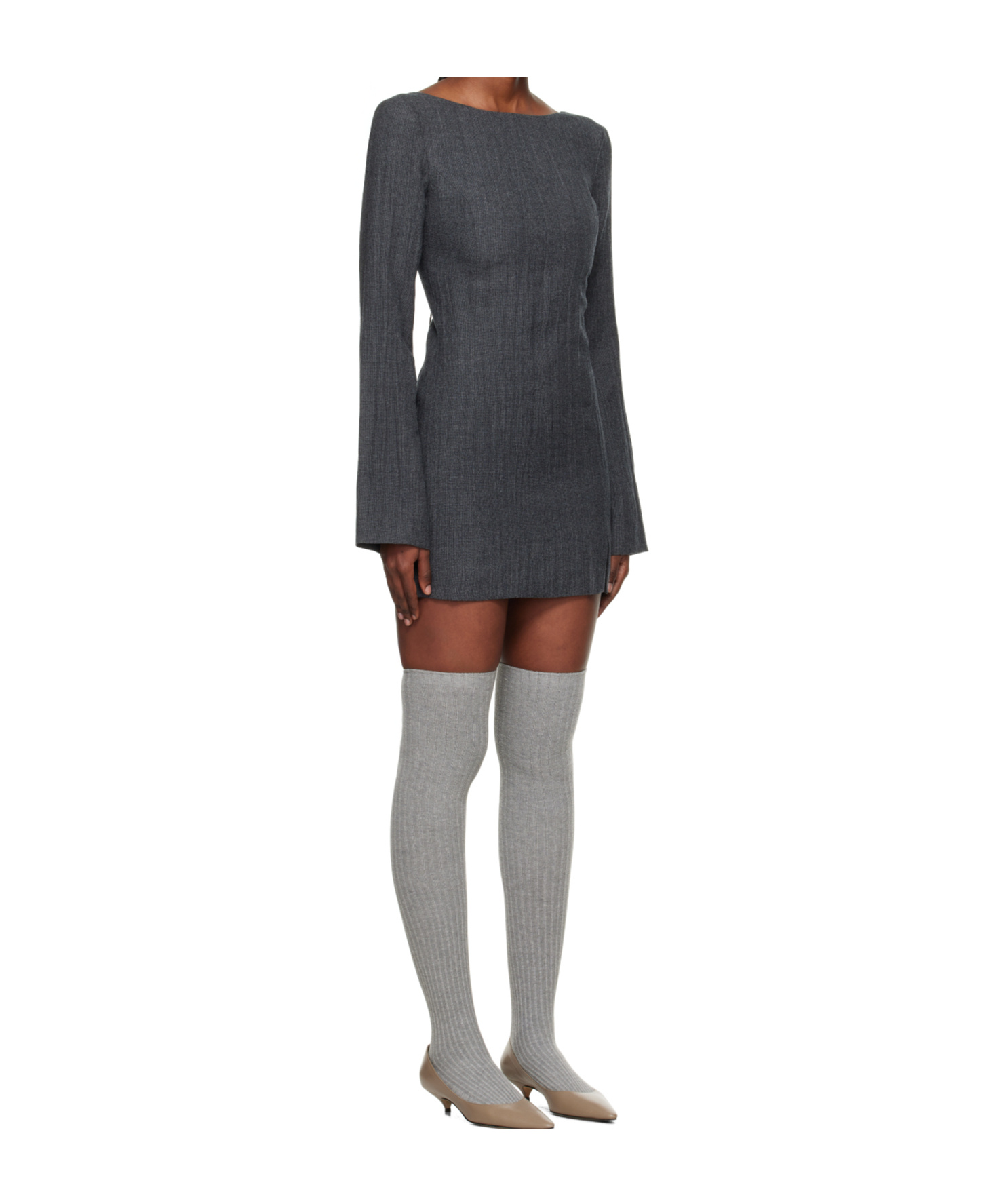 Our Legacy Firm Mini Dress In Gray