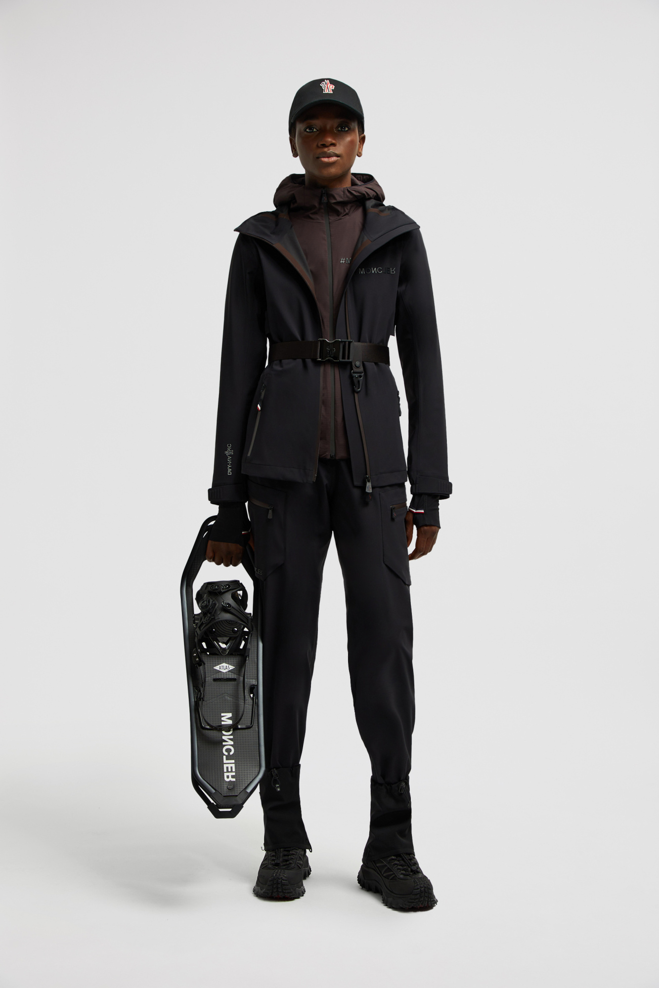 Moncler High Waist Outdoor Activity Trousers In Black