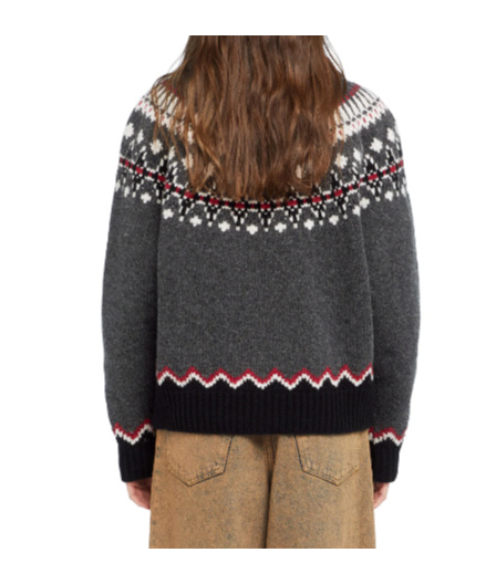 Alanui Sweet Winter Cardigan Mit Fair-isle-muster In Gray