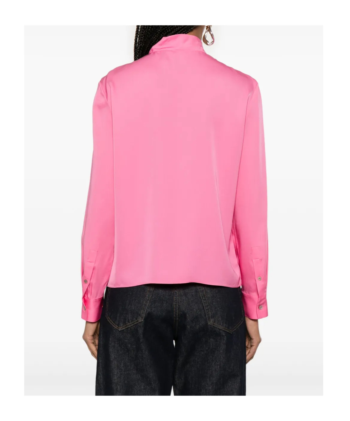 Theory Tie Neck Silk Blouse
