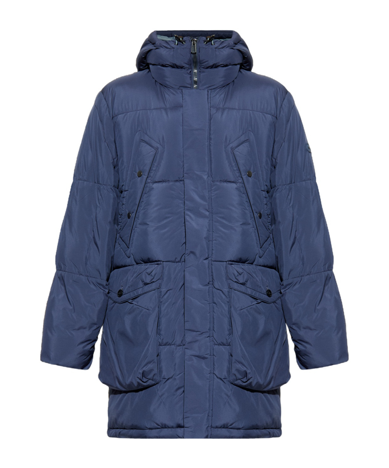 Ps By Paul Smith Ps Paul Smith Logo Patch Hooded Jacket In Blue