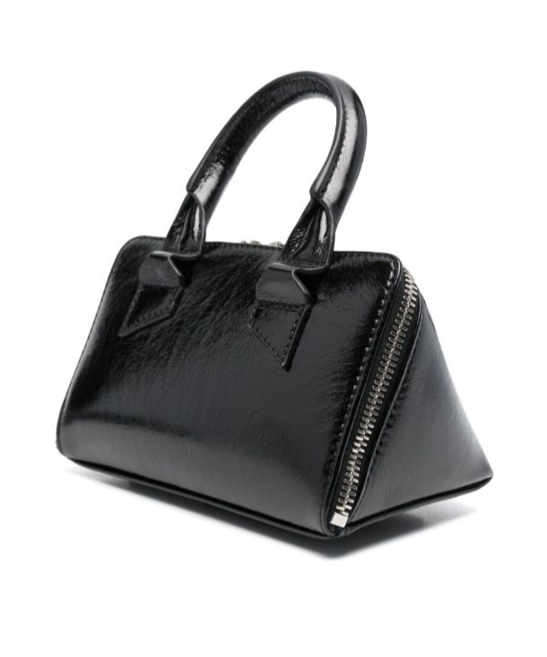 Attico Double Handle Shoulder Bag In Black
