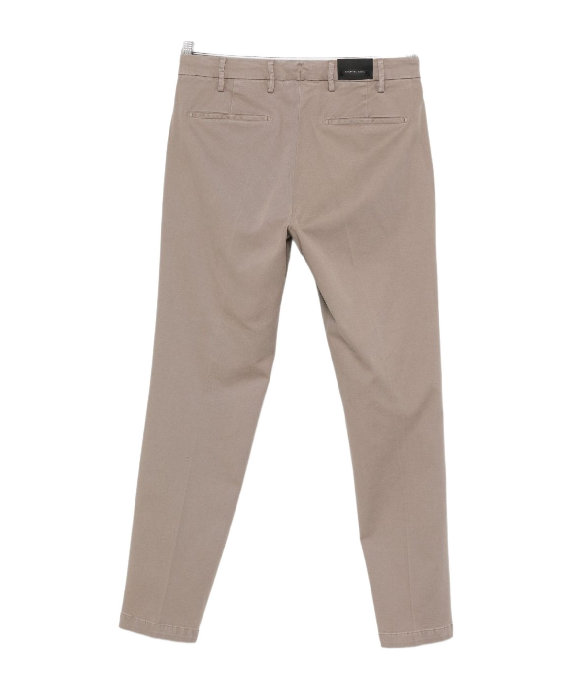 Michael Coal Casual Pants With Belt Loops In Brown