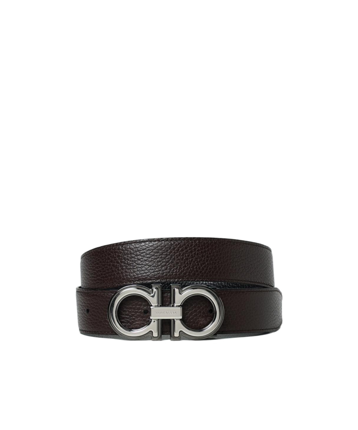 Ferragamo Double-sided Belt In Black