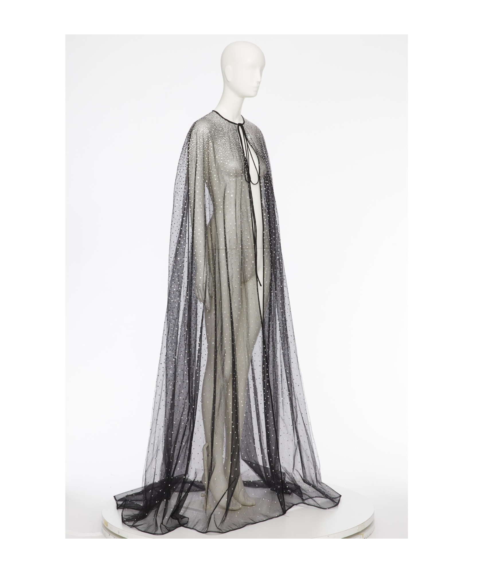 Valentino Laced Cloak In Gray