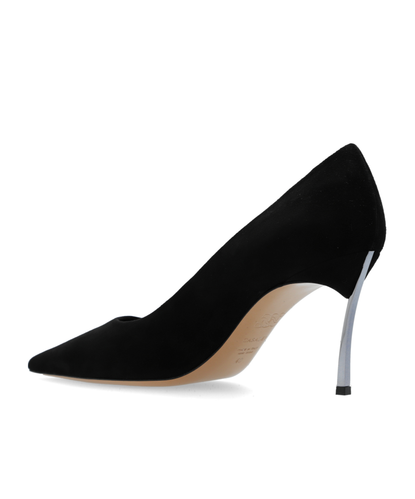 Casadei 90mm Superblade Suede Pumps In Black