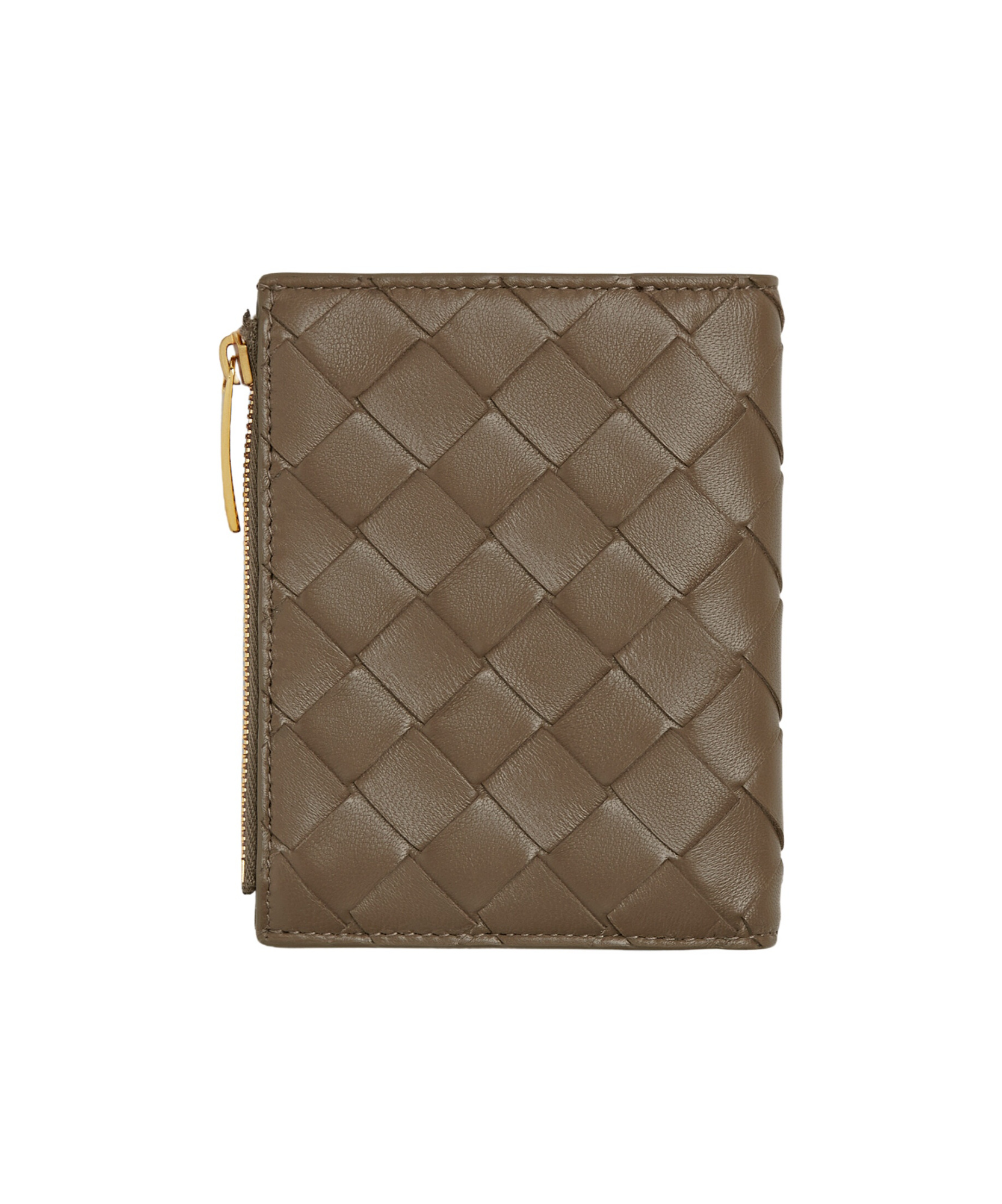 Bottega Veneta Small Leather Intrecciato Bifold Wallet In Brown