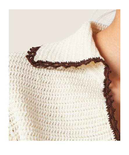 Miu Miu Crocheted Logo T-shirt In White