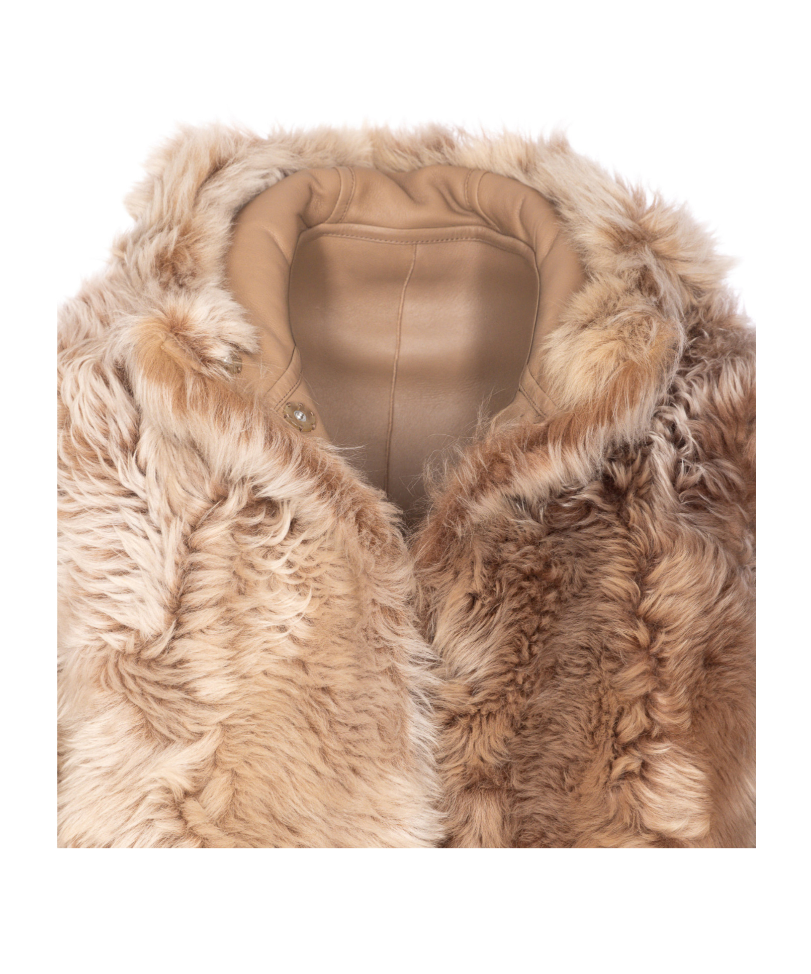 Yves Salomon Hooded Fur Jacket In Brown