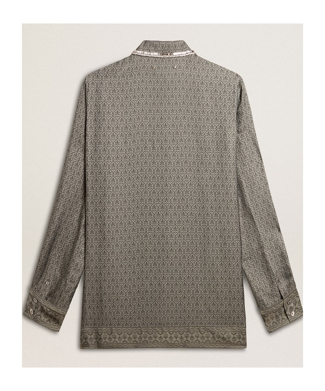 Golden Goose Floral Pattern Shirt In Gray