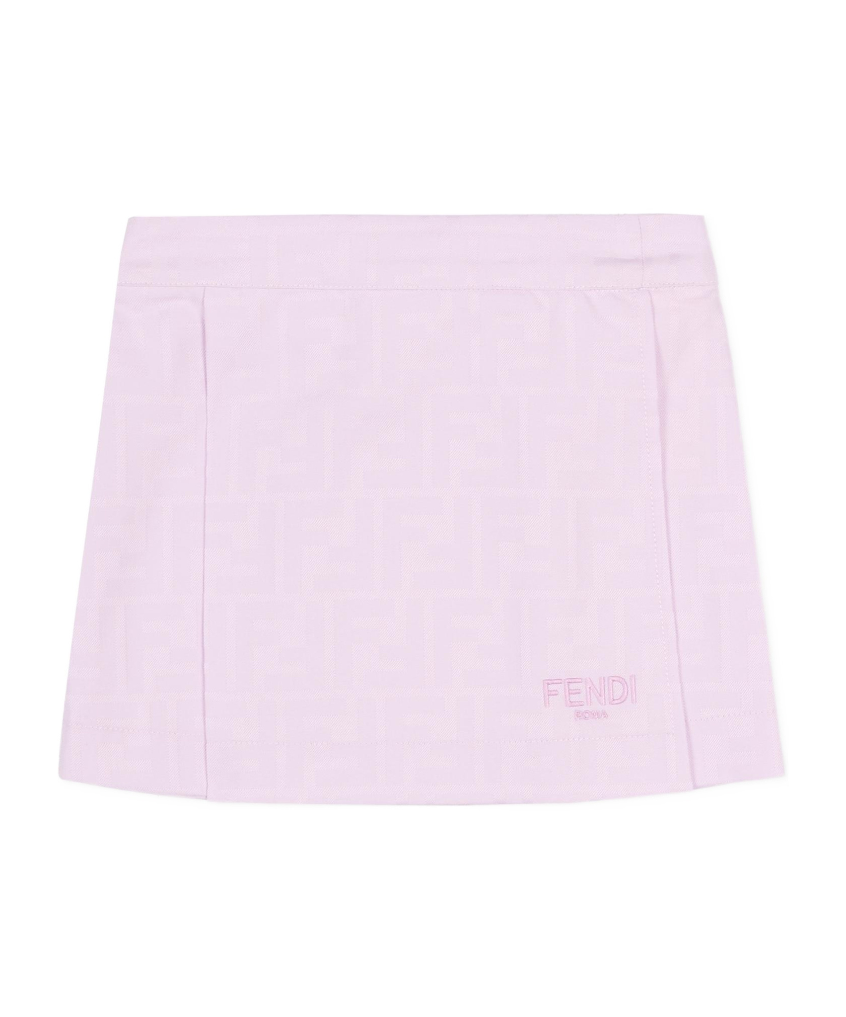 Fendi Kids Logo Embroidered Skirt In Purple