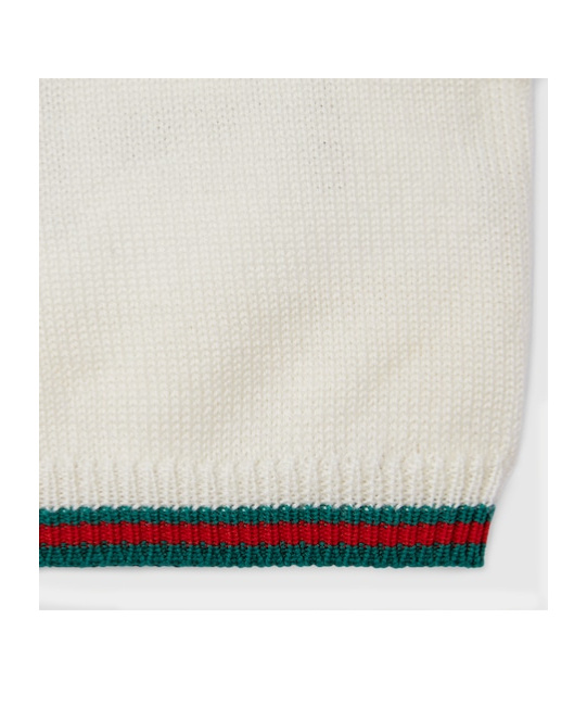 Gucci Baby Wool Sweater With Web In White