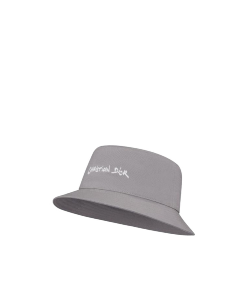 Dior Logo Fisherman Hat In Gray