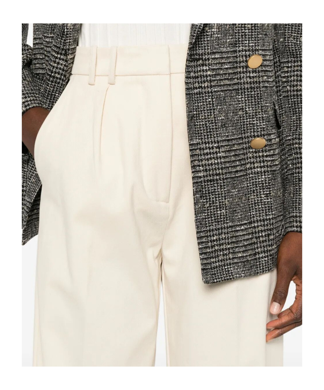 Rosso 35 Pleated Trousers In Neutral