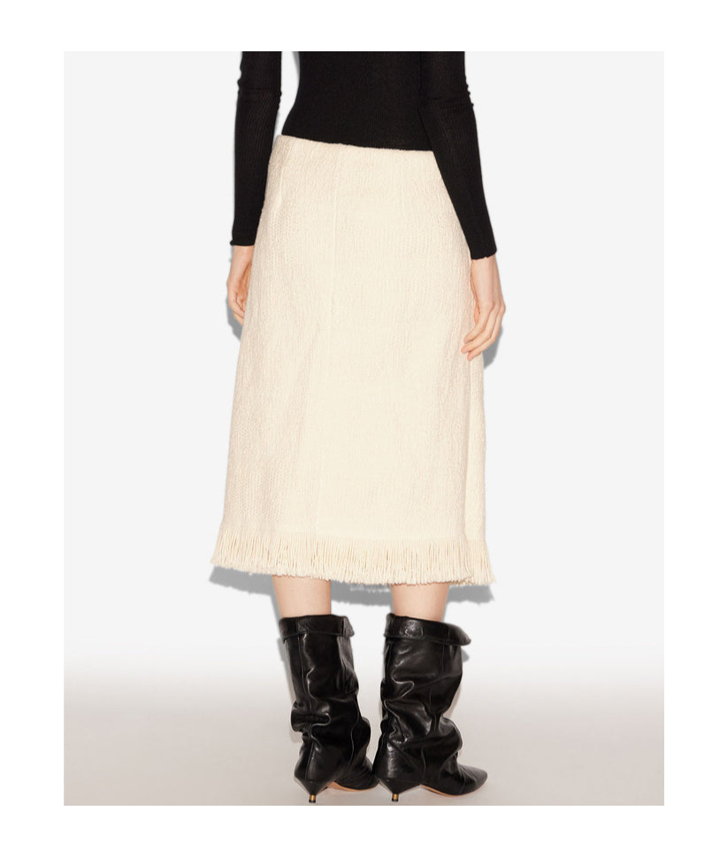 Isabel Marant Galla Cotton And Linen Wrap Skirt In Neutral