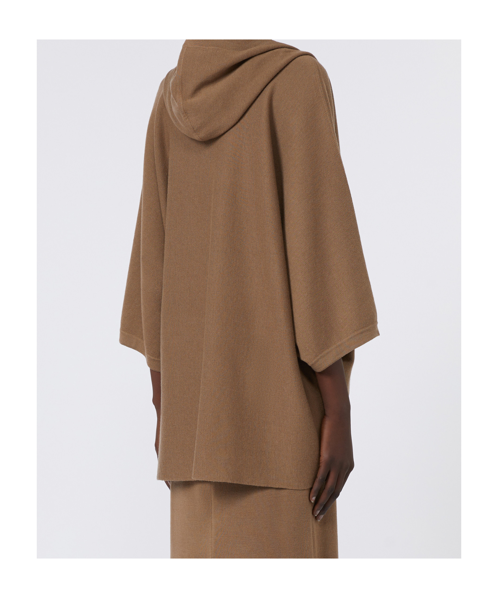 Max Mara Relaxed Oversized Brown Hoodie With Drawstring Closure In Brown