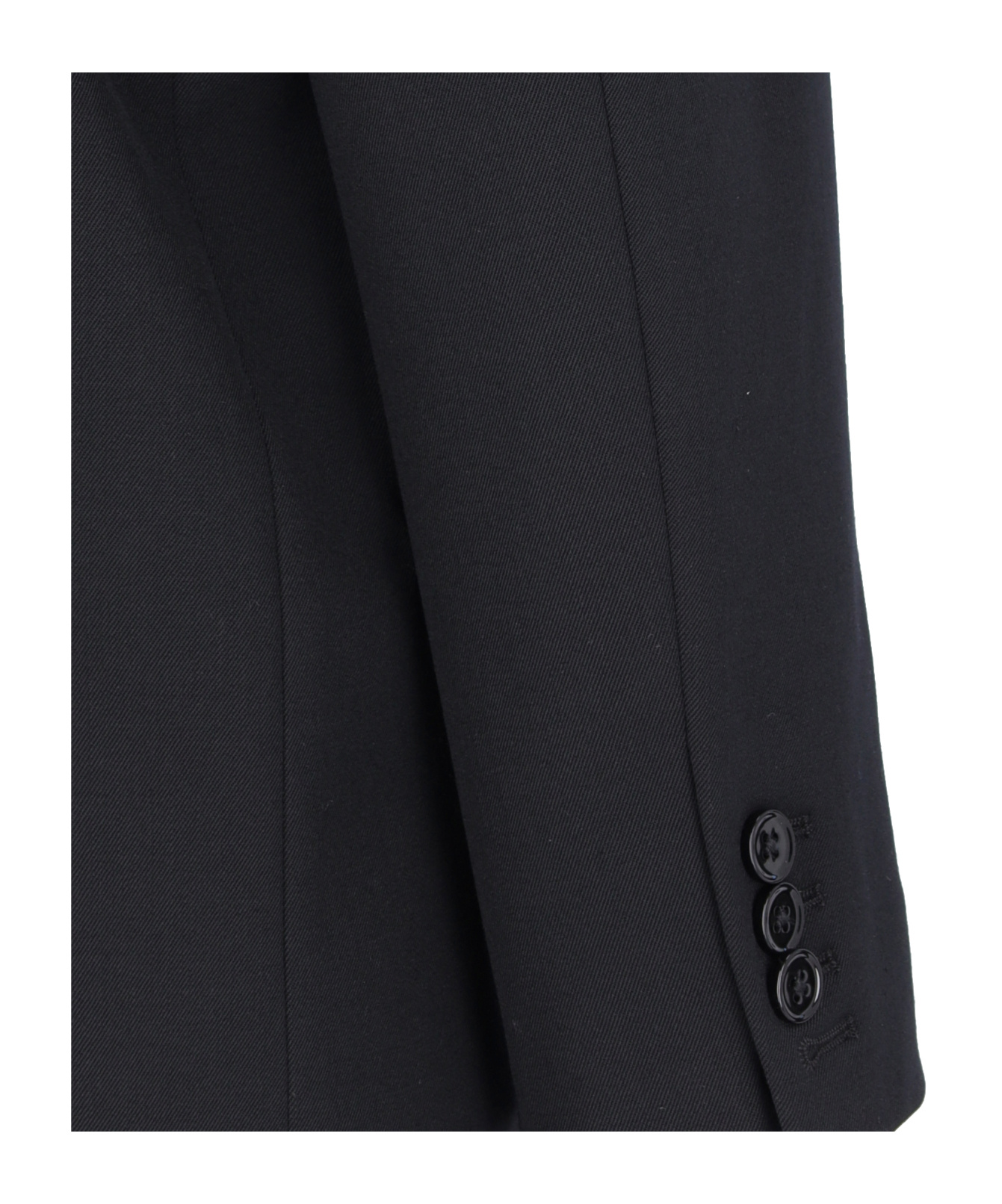 Mm6 Maison Margiela Mm6 By Maison Margiela Tailored Black Wool Blazer With Notched Lapel In Black