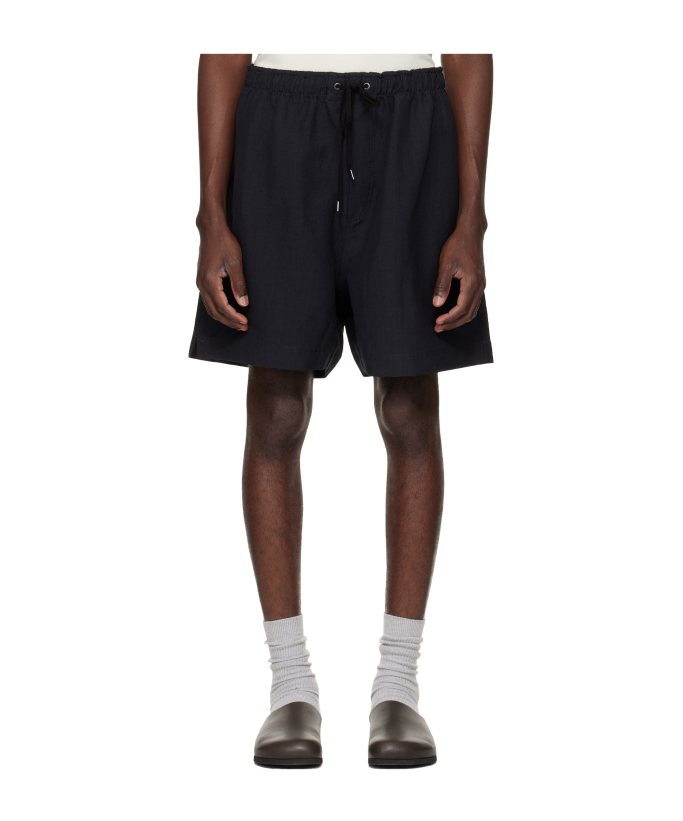 Studio Nicholson Navy Starboard Shorts In Blue