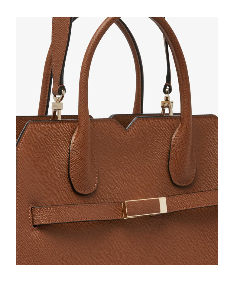 Valextra Medium Double Handle Handbag In Brown