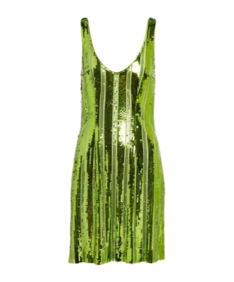 Galvan Embellished Minidress In Green