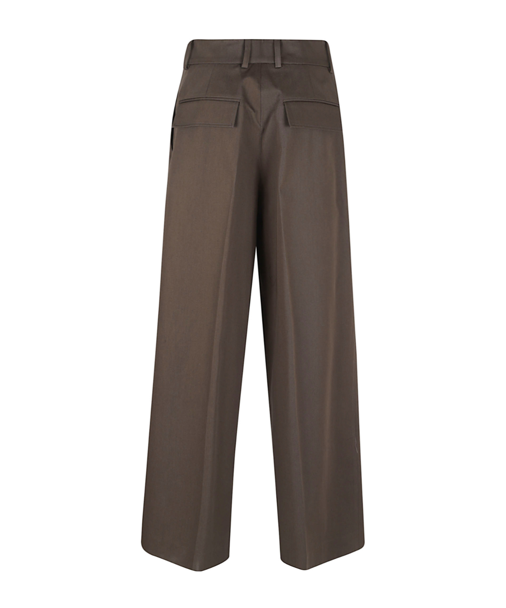 P.a.r.o.s.h Cotton Gabardine Wide Leg Trousers In Multi