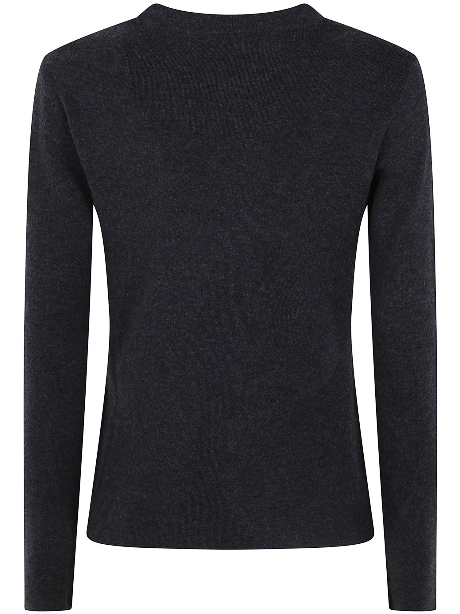 Max Mara Long-sleeve Round-neck Sweater In Black