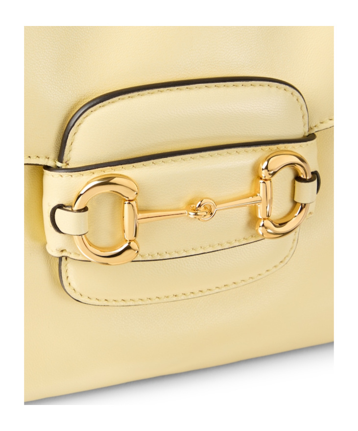 Gucci Horsebit 1955 Aura Medium Shoulder Bag In Yellow