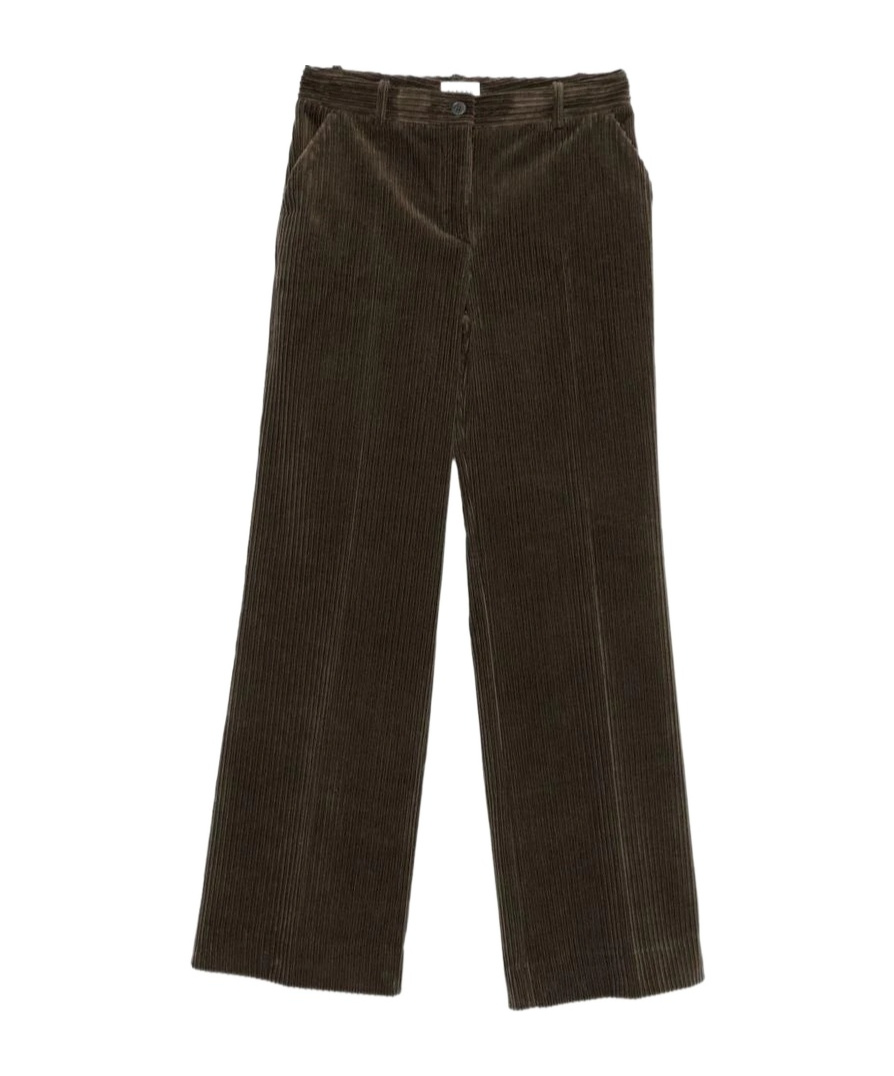 P.a.r.o.s.h Corduroy Straight-leg Trousers In Brown
