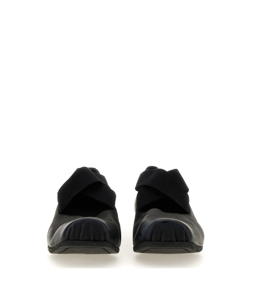 Shop Uma Wang Square-toed Ballet Shoes In Black