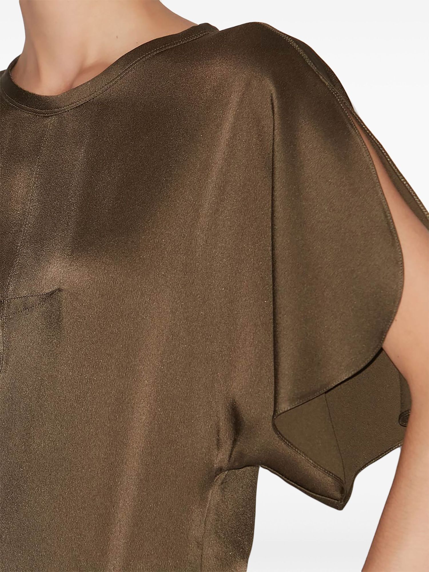 Isabel Marant Karlita Satin Blouse In Green