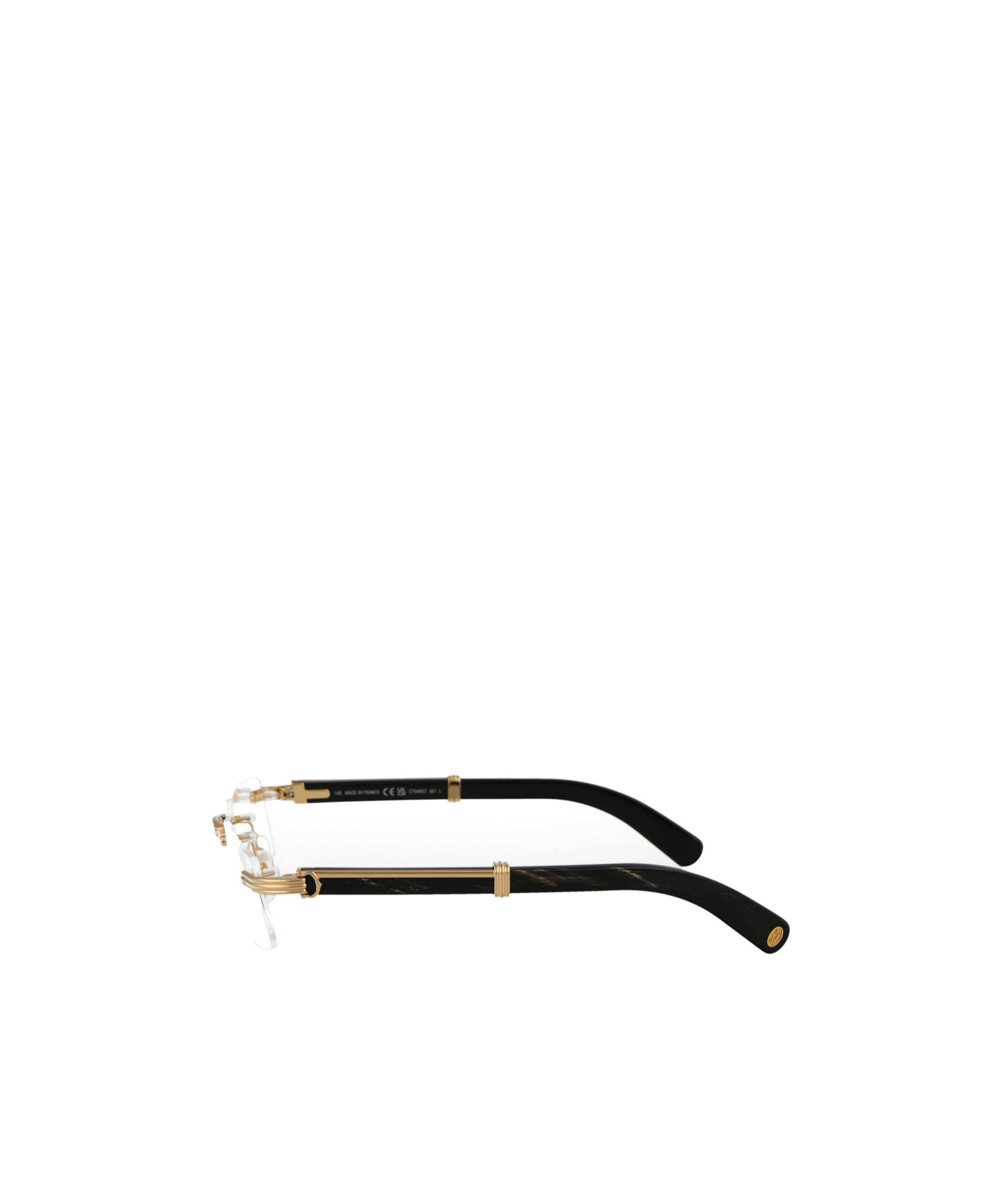 Shop Cartier Rimless Glasses In White