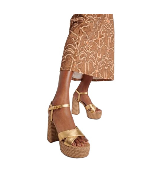 Gianvito Rossi Solid Leather Platform Sandals In Brown